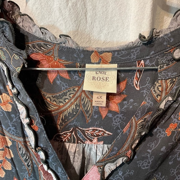 Floral Gray and Pink Dress - Picture 2 of 2